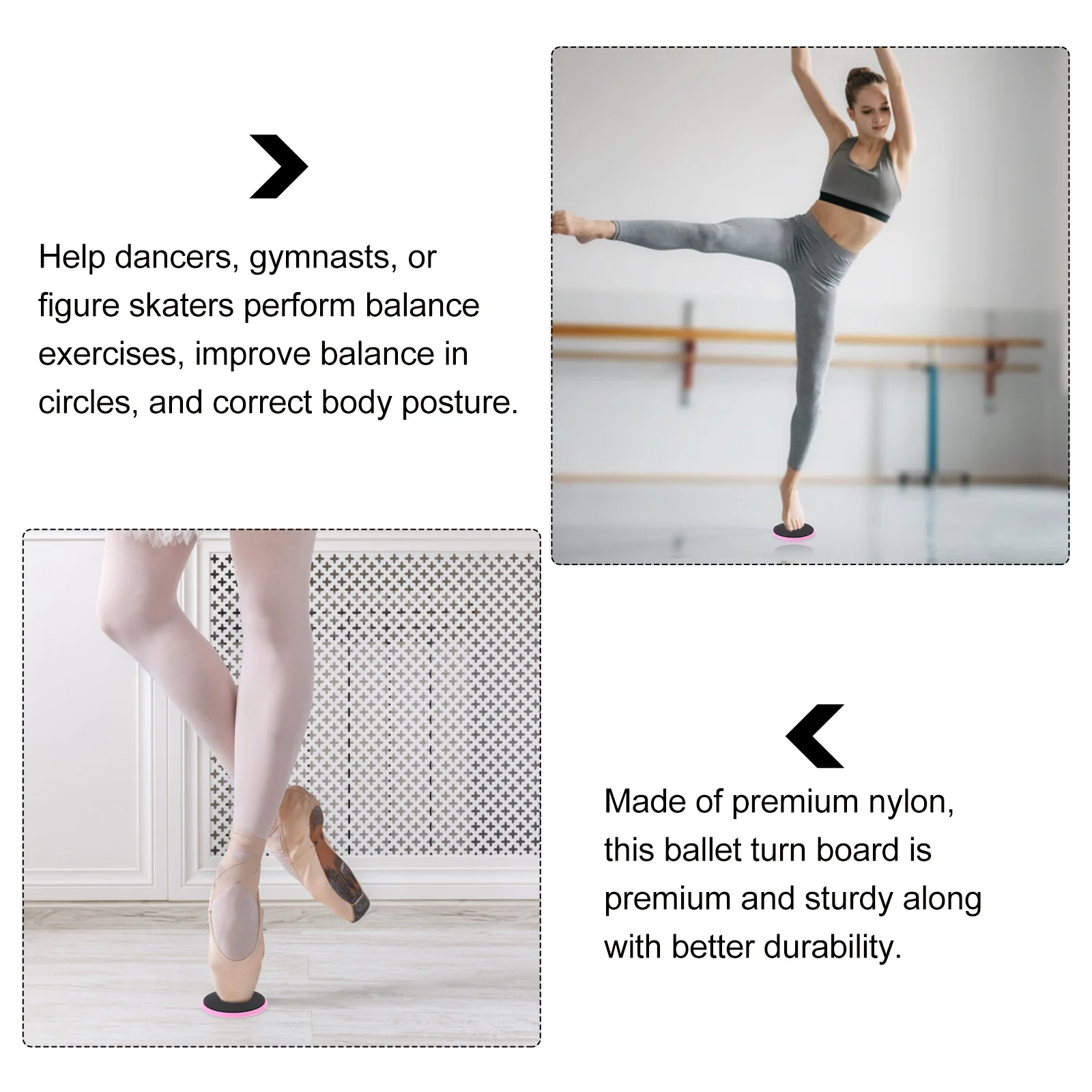 Ballet Turning Board for Dancers Gymnastics Figure Skaters Turn Disc to Improve Balance Pirouette for Ballet Training Dance