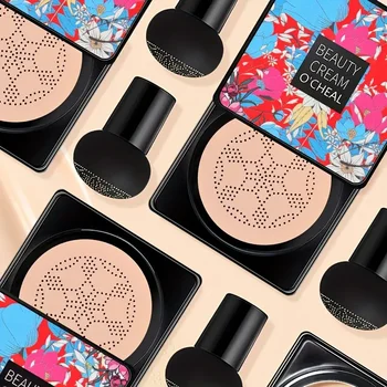Mushroom Head Air Sponge BB Cream Foundation,Full Coverage, Long-lasting Moisturizing,Concealer Base Makeup,Natural Nude makeup
