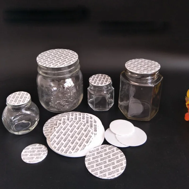 Self-adhesive Foam Press Seal Cap Liners Foam Safety Tamper Food Gasket Seals Pad 20mm-101mm 1000Pcs/lot foam seal caps