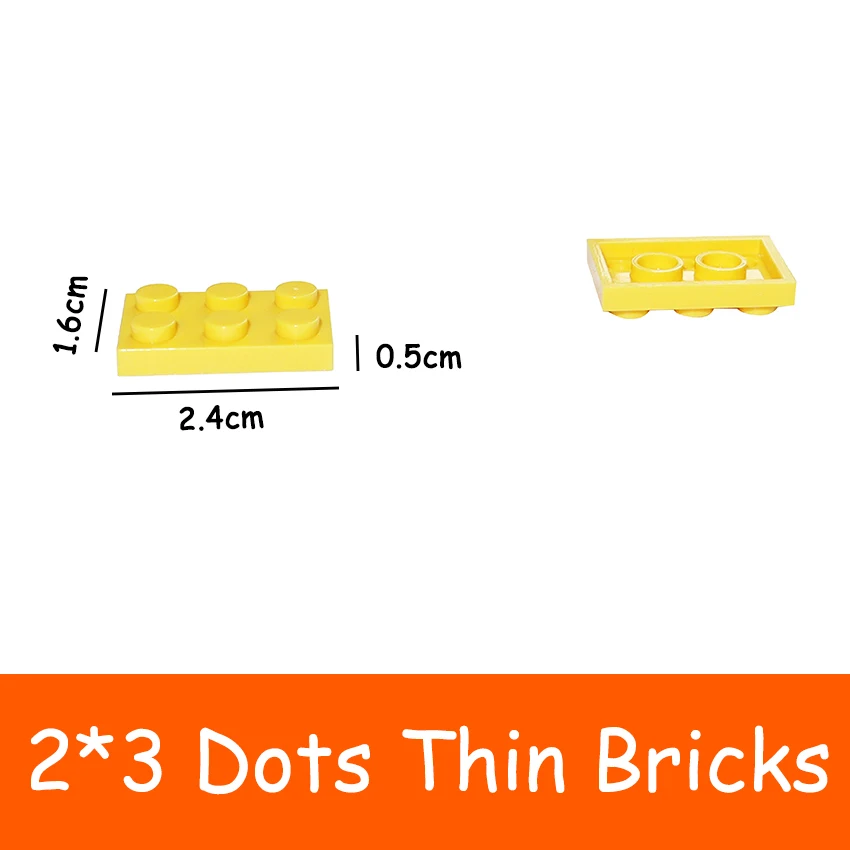 

50PCS 3021 Size 2x3 Dot Plate MOC Assemble Particles DIY Building Blocks 2*3 Figures Bricks Educational Creative Toy for Kid