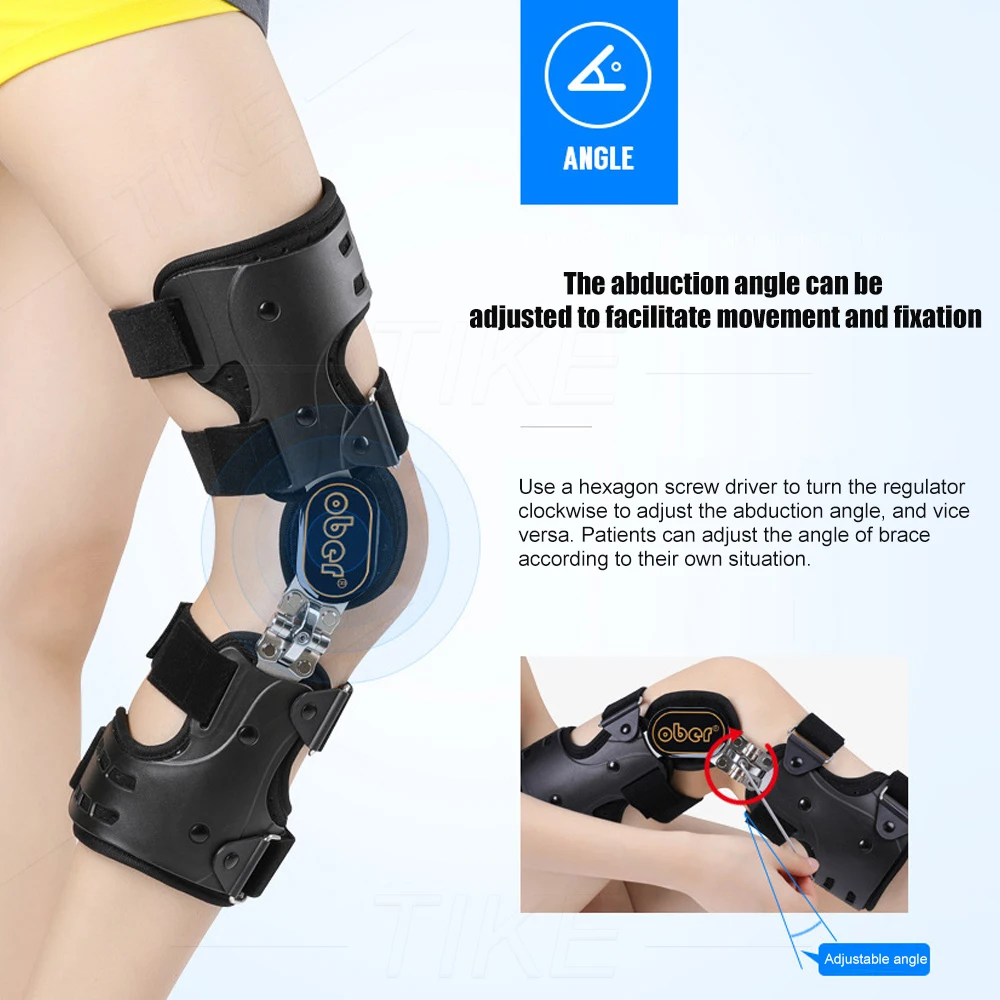 Hinged Knee Brace ROM Post OP Knee Immobilizer Leg Braces Orthopedic  Patella