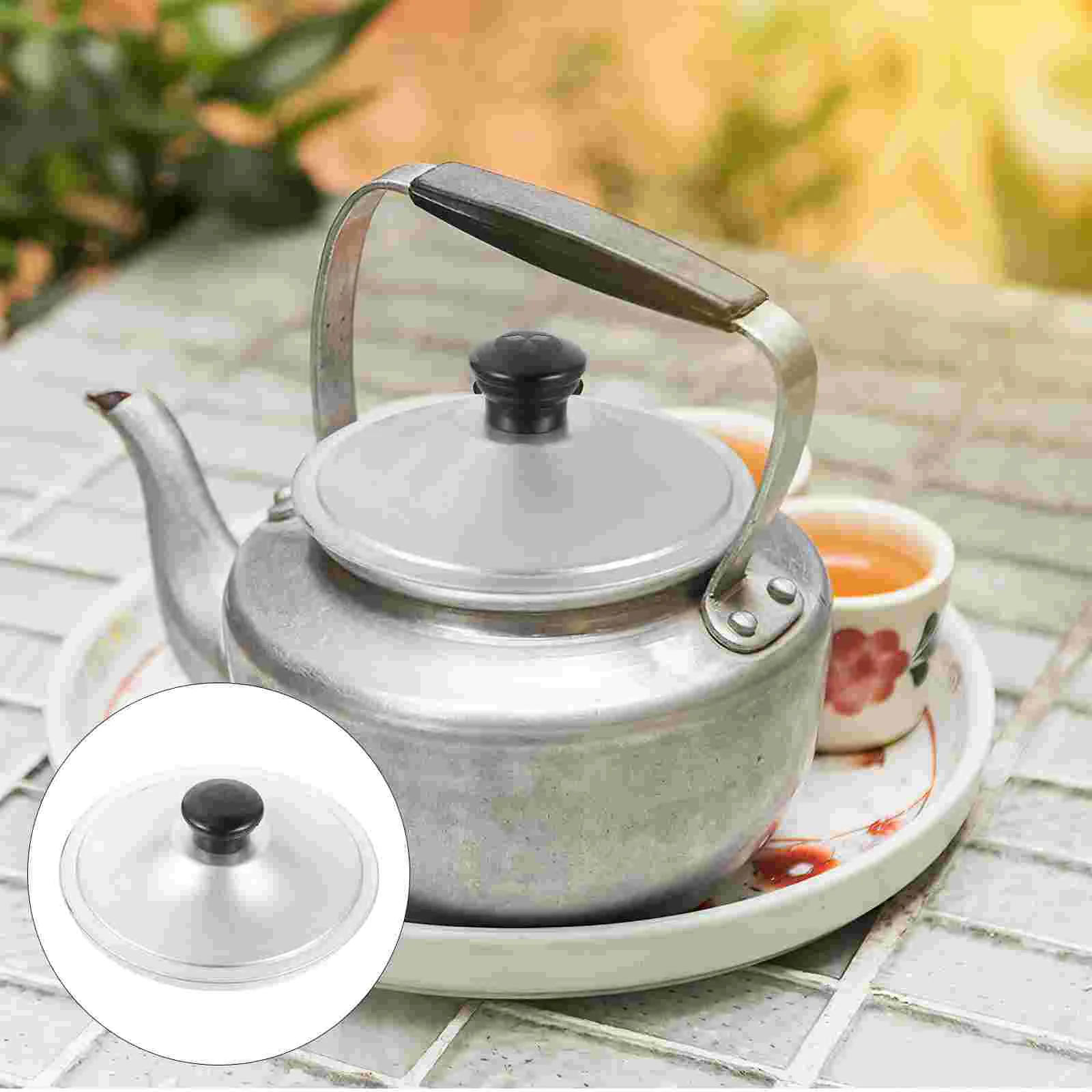 

Home Kitchen Aluminum Retro Water Boiling Wok Round Lid Pot and Pan Cover Lids Portable Household Metal Handled
