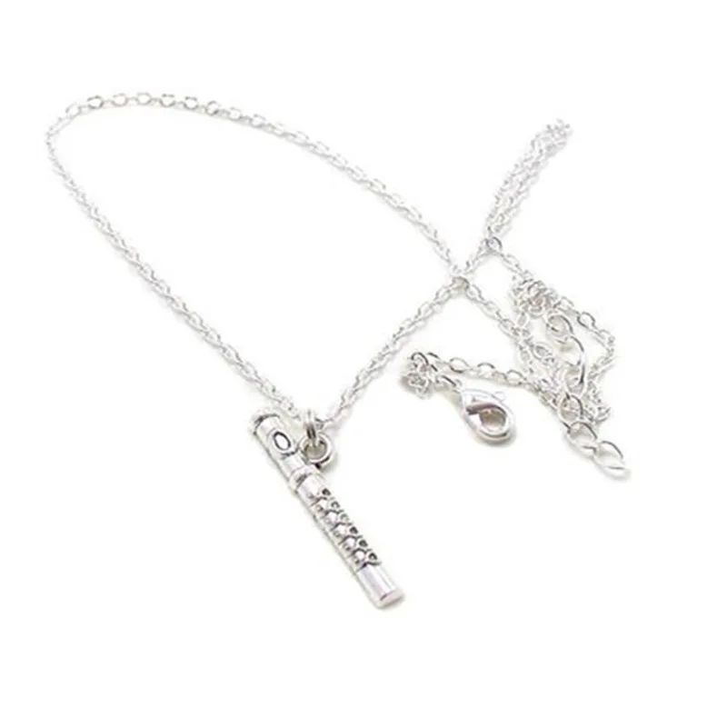 Musical Instruments Flute Necklace Flute Charm Necklace Music Teacher Gift Pendant Musical Instrument Charm Band Charm