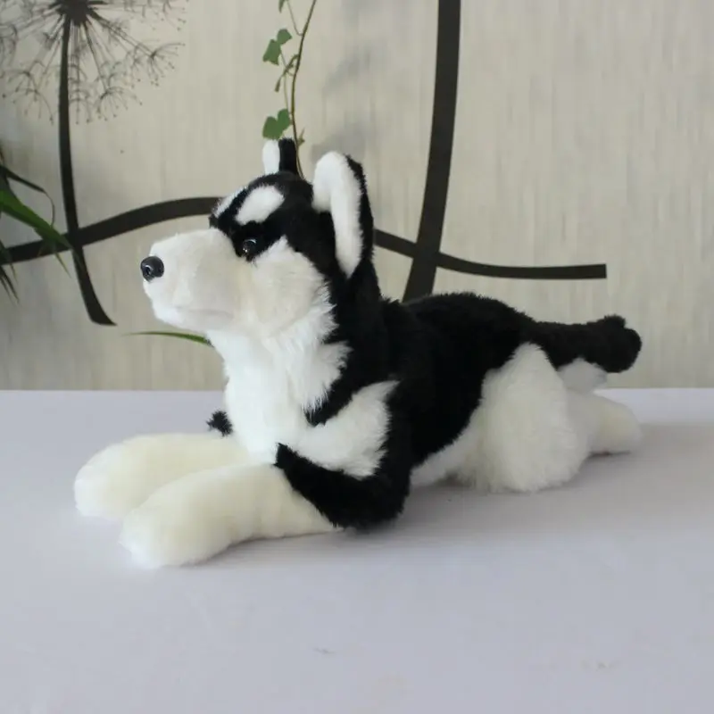 

lovely high quality plush lying dog toy soft lying husky doll gift About 38cm