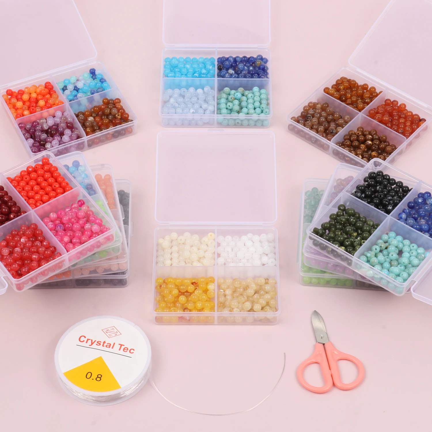 440pcs 6mm Multicolor Acrylic Round Bead Loose Spacer Cloud Beads Sets For  Jewelry Making DIY Bracelet Necklace Accessories Kits - AliExpress