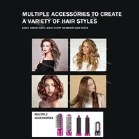 Sèche-cheveux 5 en 1, ensemble de brosses à air chaud, fer à boucler professionnel, lisseur, outil de coiffage, sèche-cheveux 6