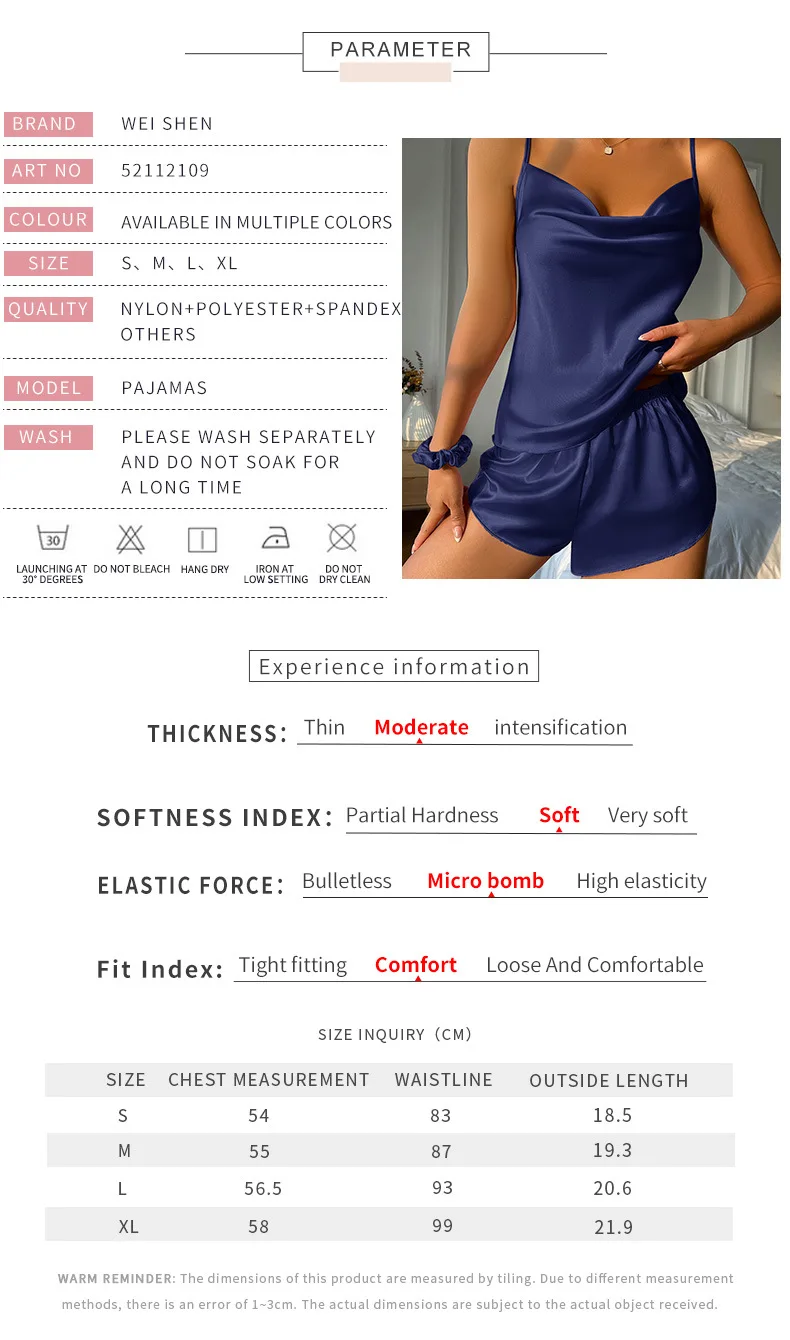 Women Sexy V-Neck Pajamas Silk Nightgowns Solid Bathing Clothes Sleeveless Sleepwear Two Set Female Comfortable Night Clothes