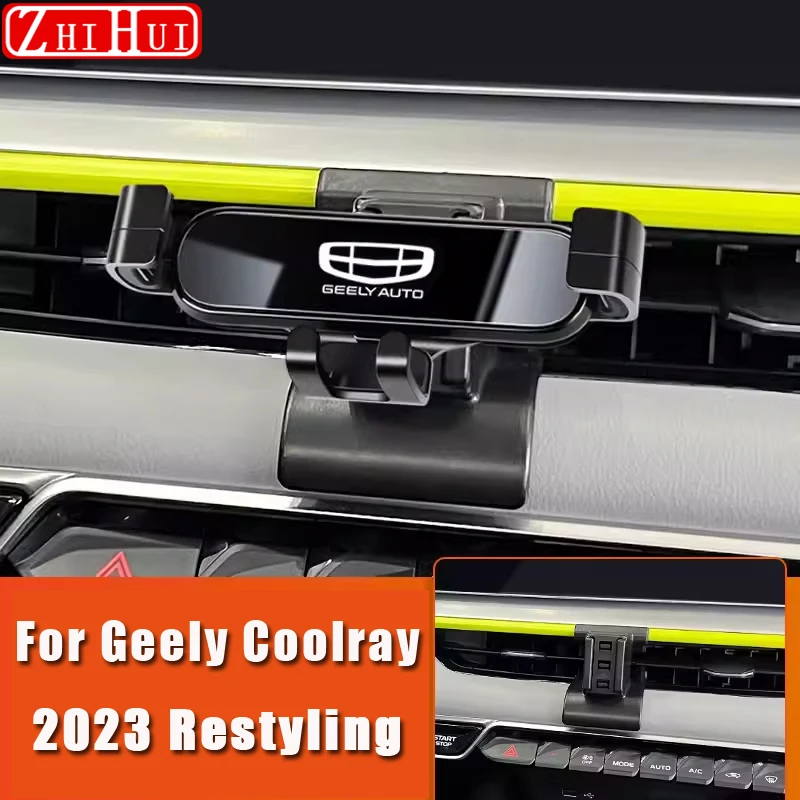 Car Styling Mobile Phone Holder for Geely Coolray Restyling-Air Vent Mount Gravity Bracket Stand Accessories