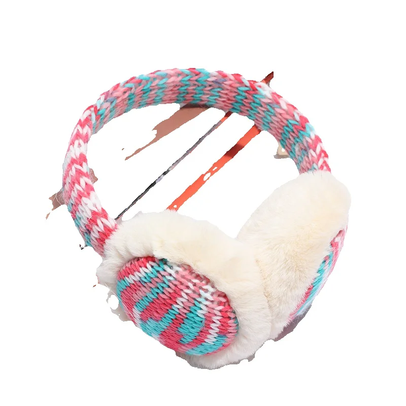 LazyZoom Ohrenschützer Island Plüsch Gestrickte Abdeckungen Winter Warme Schutz Taschen Unisex Radfahren Frostschutz Faltbare Ohrwärmer_voghion.com