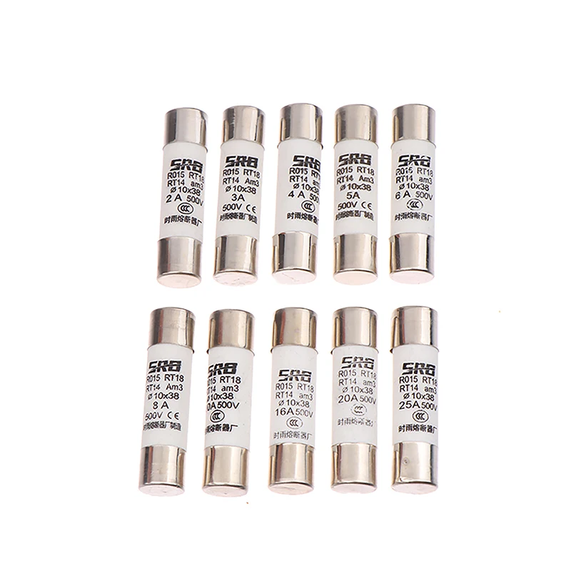 Description Picture 6 of item10PCS 500V 10*37MM 2A-25A DC PV Solar Ceramic Fuse Metal Alloys For Solar Power System Protection Ceramic Fuse Tube Replace New