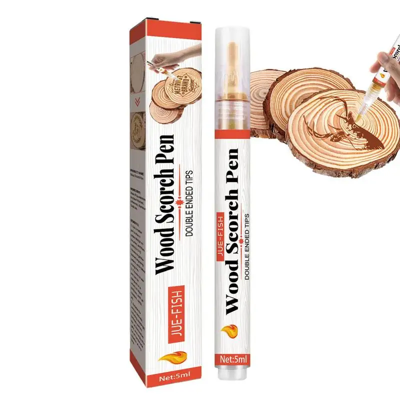 5Ml Quick Creative Wood Burning Pen Torch Paste Set Pennarelli A Penna Per Scorch Per Pittura Su Legno Fai Da Te Adatta A Artisti E Principianti