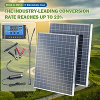 Panneau solaire 1000W 12V, module PV à haut rendement, système d'alimentation hors réseau pour camping-car, caravane, maison, camping en plein air, recharge de batterie 8