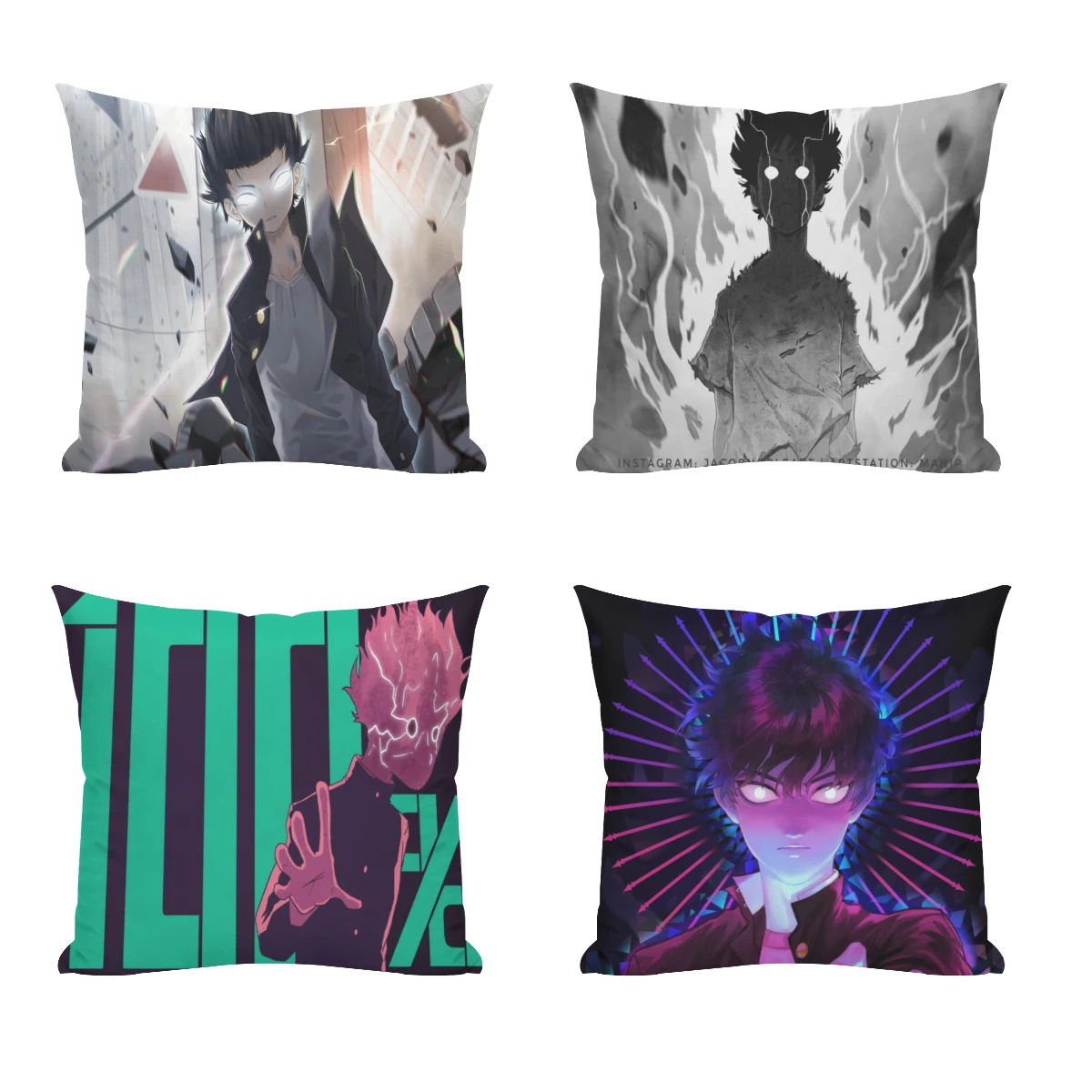 

Hot-Anime-Mob-Psycho-100 Cushion Cover 45x45cm Home Decor Sofa Pillow Home Pillowcase