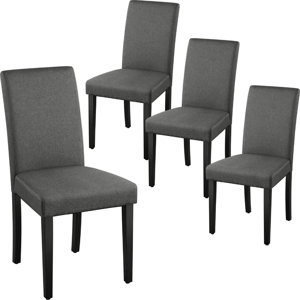 

Yaheetech Dining Chair Fabric Parson Chair Modern Stylish Upholstered Kitchen Living Room Padded Chair Armless Side