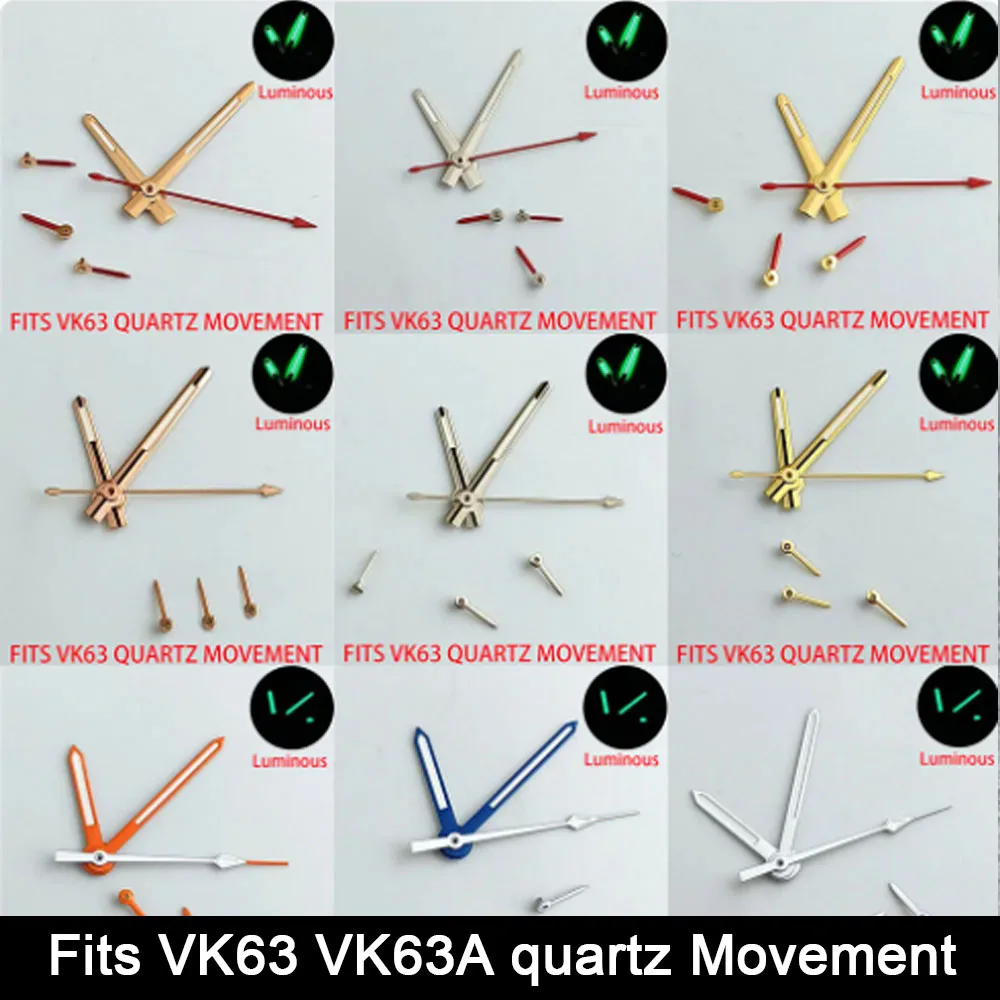 

Watch Hands Fits VK63 VK63A quartz Movement Hands green luminous
