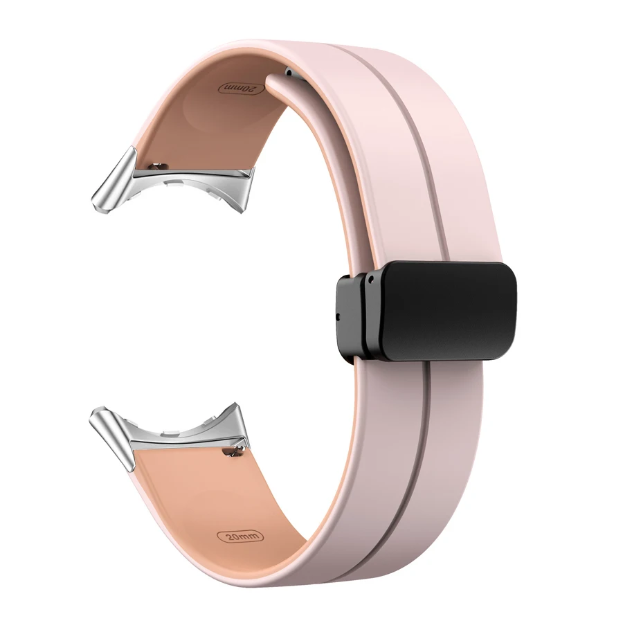 Silicone Magnetic Buckle Strap for Pixel Watch - Adjustable and Comfortable Replacement Wristband Bracelet