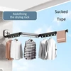 Retractable Drying Rack Suction Cup No Punching Aluminum Alloy Wall Mounted Portable Folding Laundry Hangers for Travel Home 3