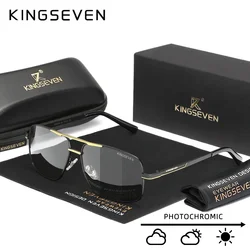 Stylish Photochromic Unisex Sunglasses with UV400 Polarized Lenses (Golden Photochromic)