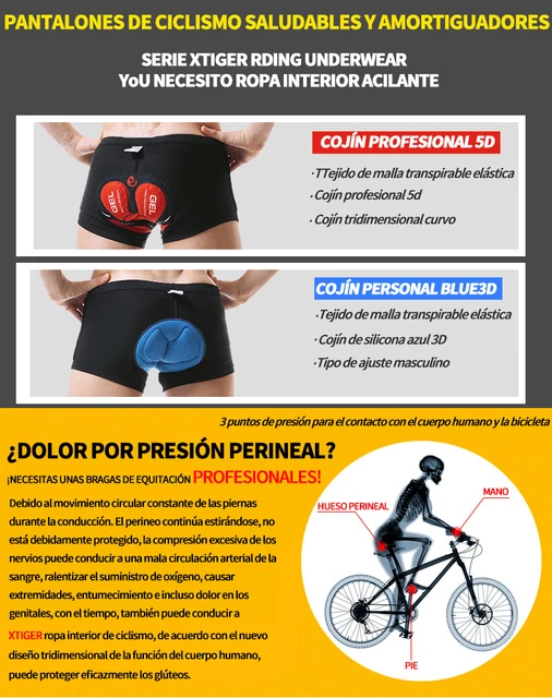 Lixada Ropa de Ciclismo para Hombre, Culotte y Maillot, Maillot Ciclismo  Hombre, Ropa Ciclismo Hombre 3D Acolchado,Traje de Ropa de Bicicleta de  Montaña : : Moda