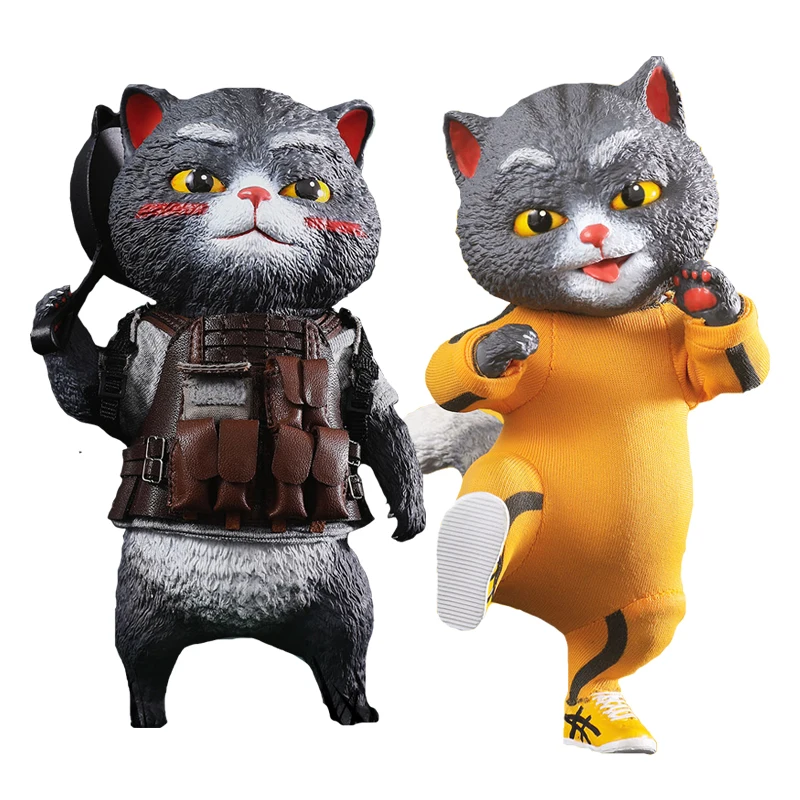 

In Stock 100% Original FLAGSET banbo kitty Kung Fu Cat Eat Chicken Cat Animation Character Model Action Toys Gifts