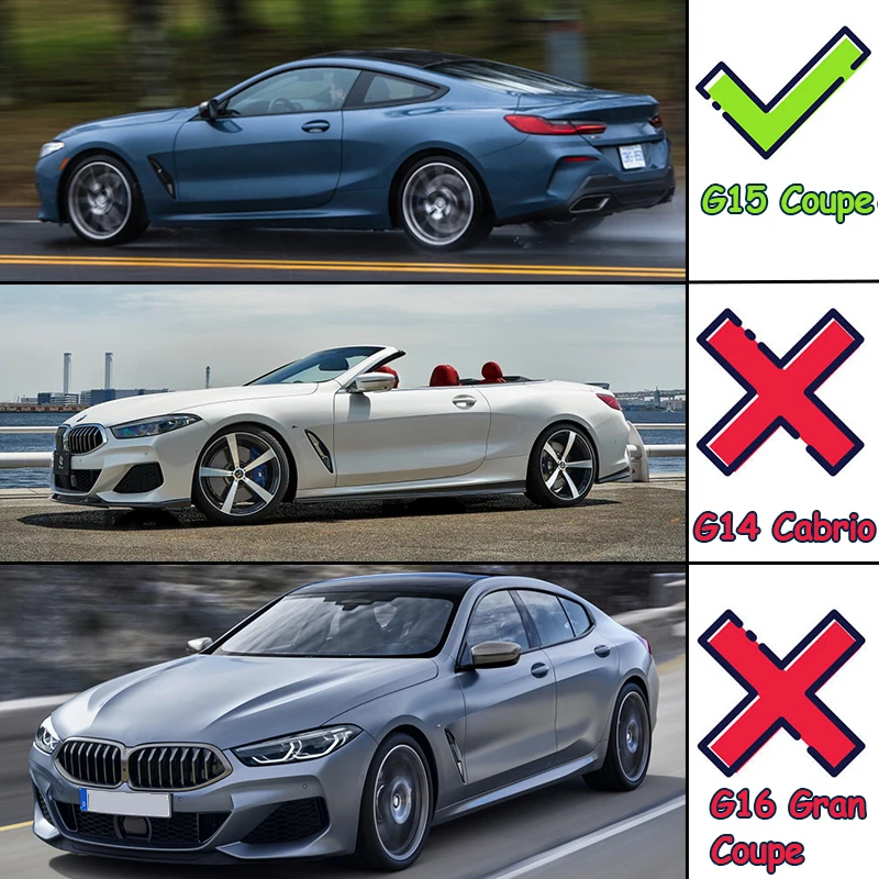 For 2018+ BMW 8 Series G15 Coupe Gloss Black M4 Style Rear Boot Spoiler Wing Lid