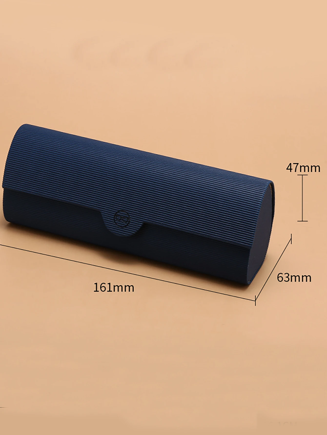 1pc Horizontale Streifen PU Leder Gläser Box Tragbare Hard Shell Gläser Schutz Brillen Schutz Unisex Sonnenbrille Lagerung – Detail 2