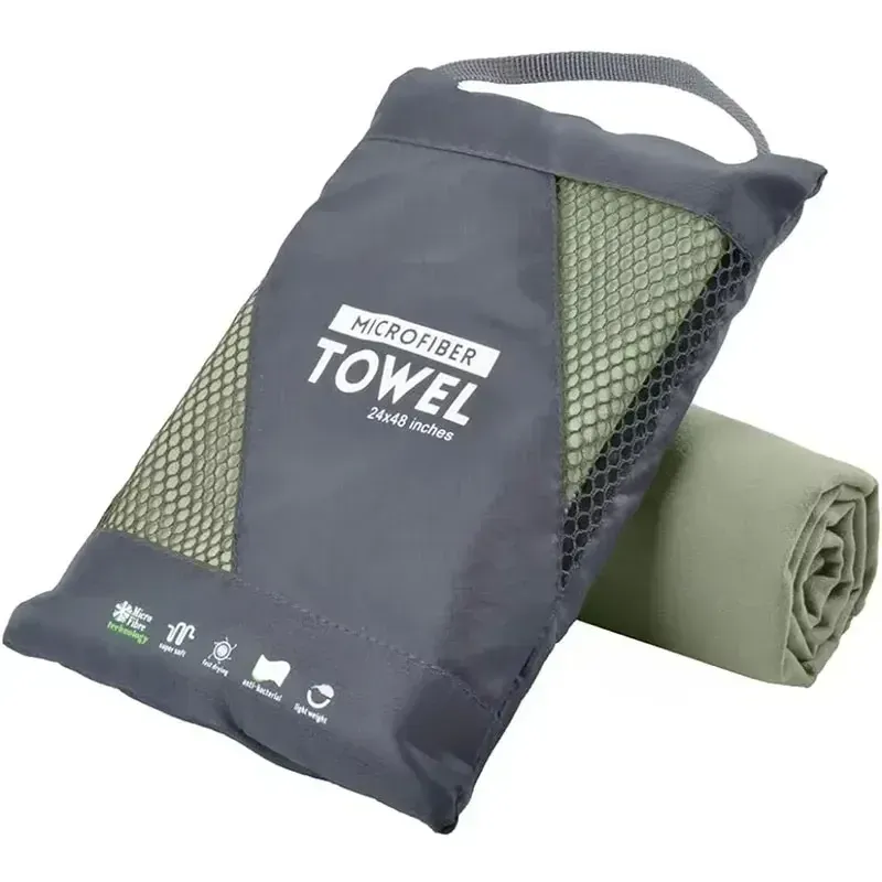 Quick-Dry Microfiber Towel - Ultra Absorbent, Compact & Sandproof for Gym, Beach, Travel & Swimming, Lightweight Sports Towel