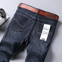 WTHINLEE New Men Soft Straight Jeans Office Business Casual Denim Trousers Classic Brand Stretch Fashion Men's Pants Size 28-40 2