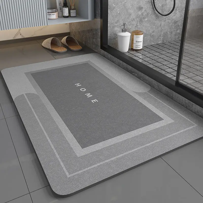 Floor mat 1pc 40*60cm Super Absorbent Floor Mat For Bathroom Non Slip Fast Drying Soft Carpet Shower Tub Outdoor Doormat