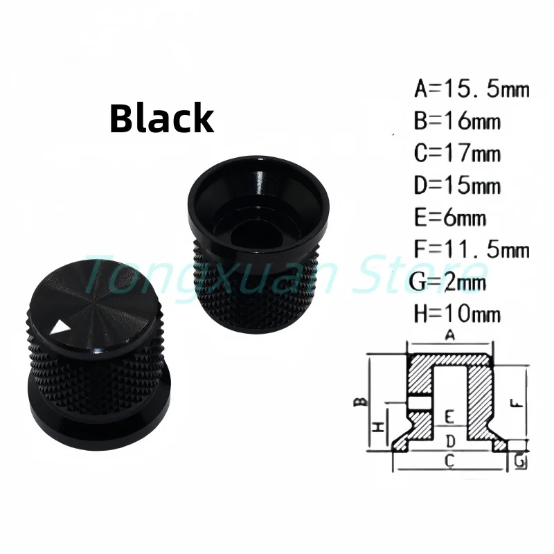 Potentiometer Knob Cap Aluminum Knob 1pc 17X16mm Aluminum Alloy Potentiometer Switch Control Cap Volume Audio Electric Knobs Screw Type