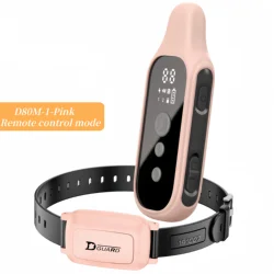 Enhanced Cat Training Collar with Remote | Adjustable Range Up to 3300FT | Anti - Meowing Feature | Premium Pet Control Accessory (D80M - Pink)