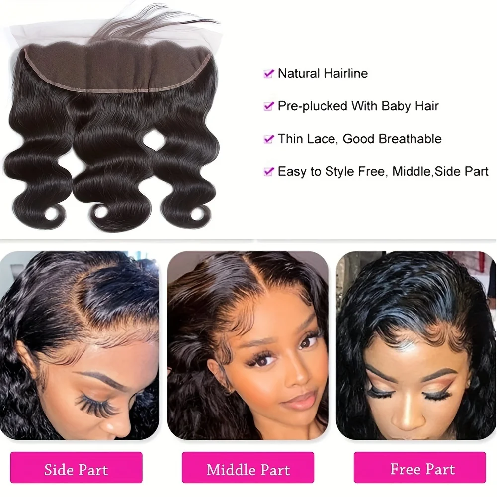 Ear to Ear Brazilian Body Wave Lace Frontal Swiss Lace Frontal Human Hair Remy Hair Transparent Closure 13x4 lace front human hair wigs lace frontal closure lace human hair human hair wigs