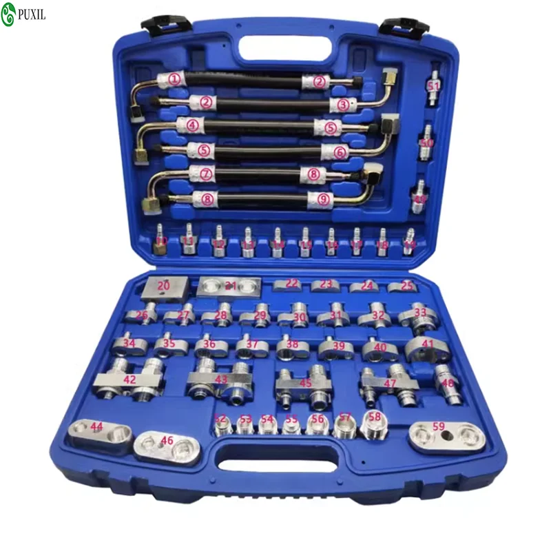 

Leak detection for car air conditioner Leakage plugging tool for car air conditioner Leak detection and repair tool