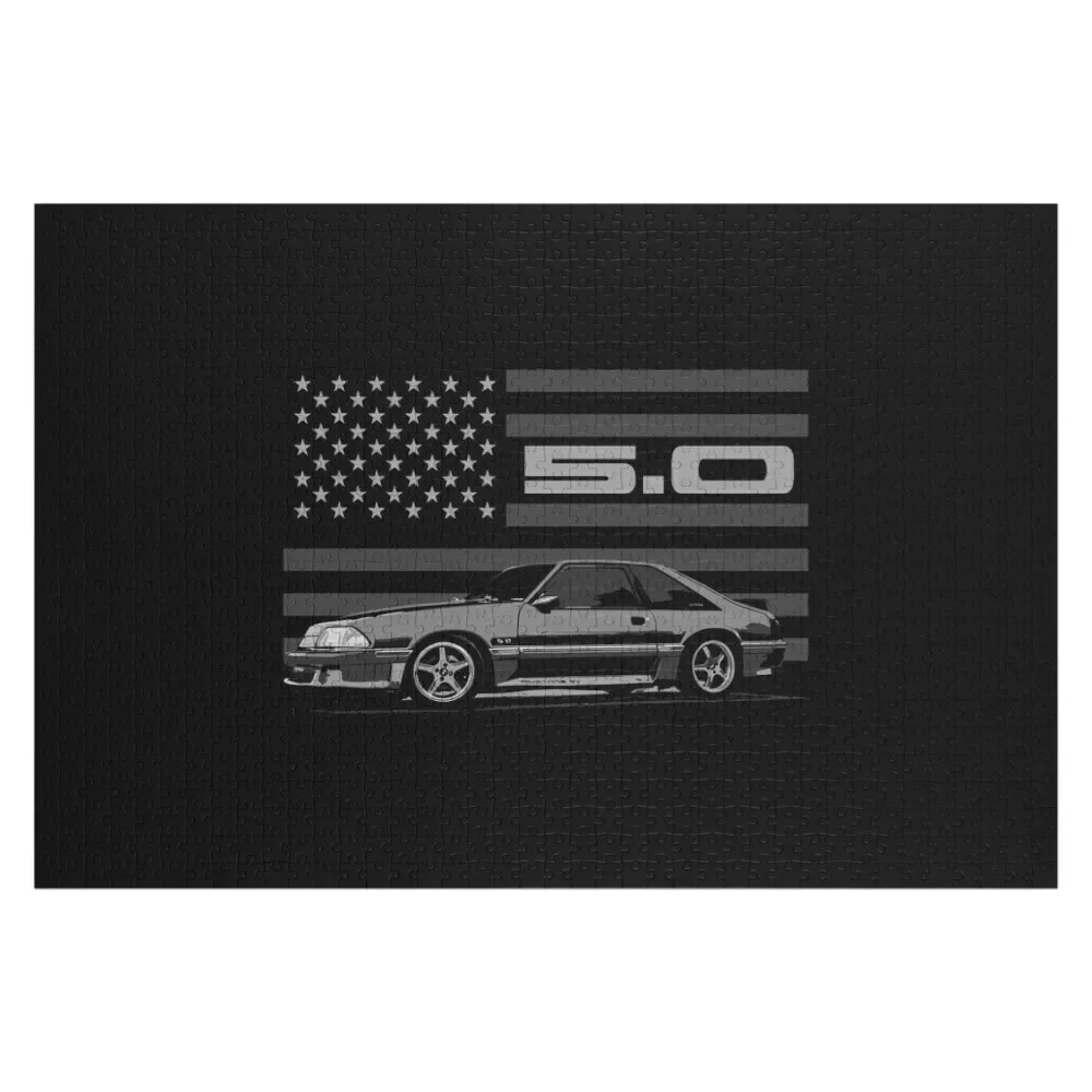 

Mustang GT 5.0 Foxbody Fox Body American Icon Jigsaw Puzzle Wooden Compositions For Children Wood Photo Personalized Puzzle
