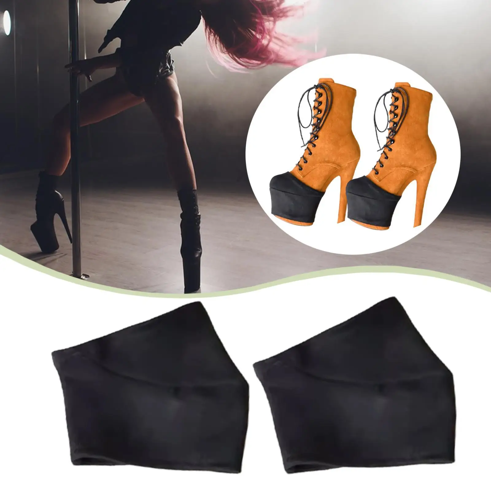 Dance Shoes Protectors Suede Grip Sleeves Shoe Sock Non Slip Cover for Women Pole Dance Equipment and Training