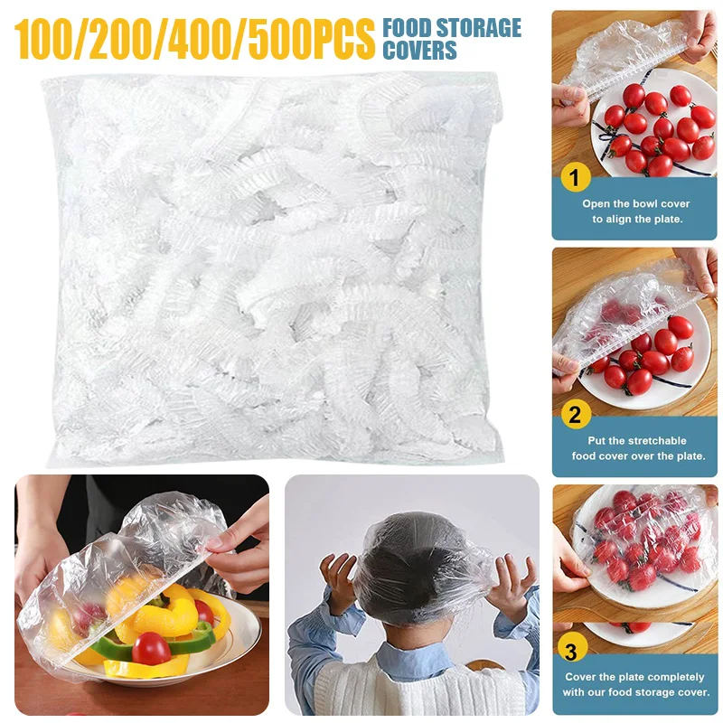 Disposable Food Storage Cover Elastic Fresh Food Covers Stretch