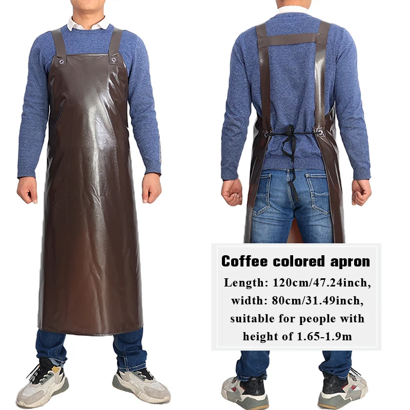 Beef Tendon Oil-proof Waterproof Heavy-duty Butcher Apron Kitchen Apron Vest Labor Insurance Aquatic Work Clothes Unisex