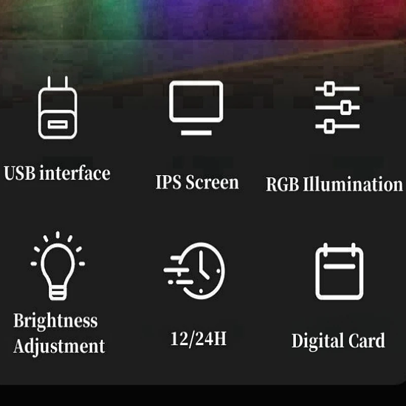 Digital Tube Clock Assembly RGB LED Glows Table Clock digital clock lcd digital clock digital desk clock digital table clock nixie tube clock for Gaming Desktop Decoration with Gift Box