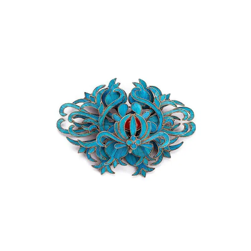 Original designer craftsmanship handmade filigree brooch Chinese retro palace style neutral men and women charm brand jewelry