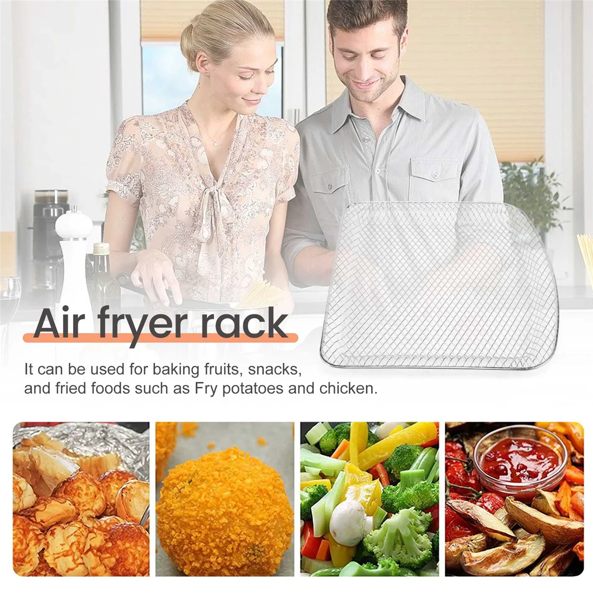 Фото Аксессуары для фритюрницы, стеллажи для воздушной фритюрницы 6QT Chefman, Aria и для духовки Ultrean Air, стеллажи для дегидратора, фруктов и мяса №5
