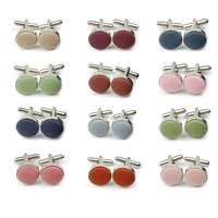Lovely 12 Soild Colors Metal Cufflink For Family Party Daily Wear Groom Shirt Suit Collar Bonny Jewelry Accessories Unique Gifts