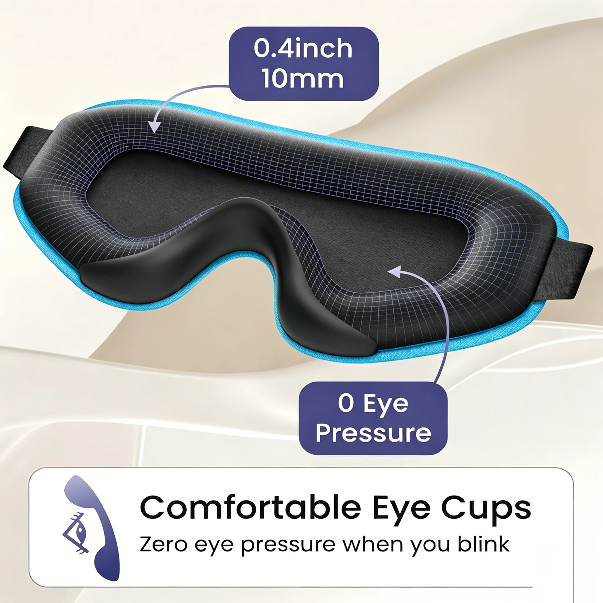 Luxurious 3D Weighted Blackout Sleep Mask for Ultimate Comfort