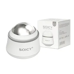 Enhanced Stainless Steel Ice Roller for Face with Case - Cold Massage Facial Tool for Pain Relief and Skin Tightening (White)