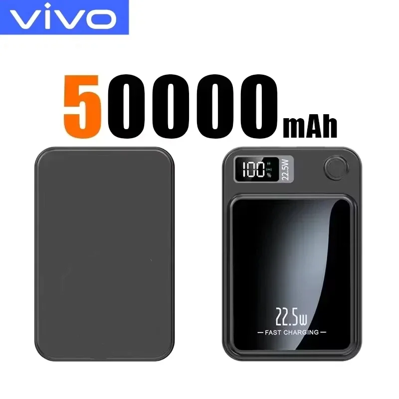VIVO 500000mAh Magnetic Power Bank Wireless Fast Charger For Magsafe Portable Auxiliary Battery Pack For Iphone Samsung 2026New