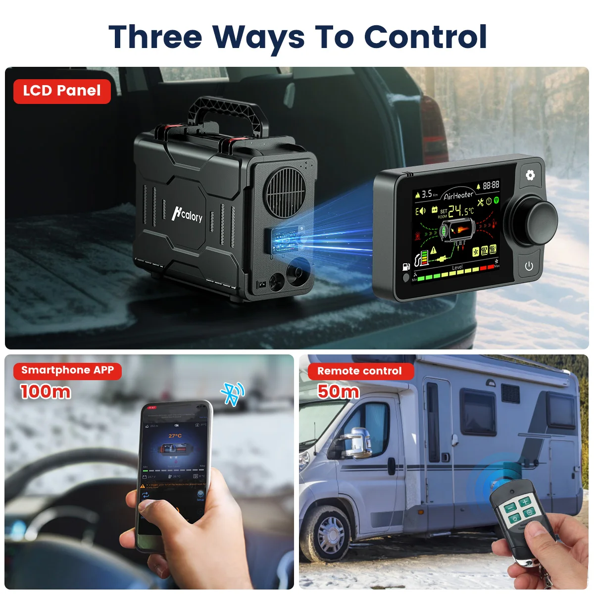 Hcalory 2022 NEW Diesel Air Heater 12V 5KW Adjustable bluetooth App Remote  Control Integrated Parking Heater Machine For Car RV - AliExpress