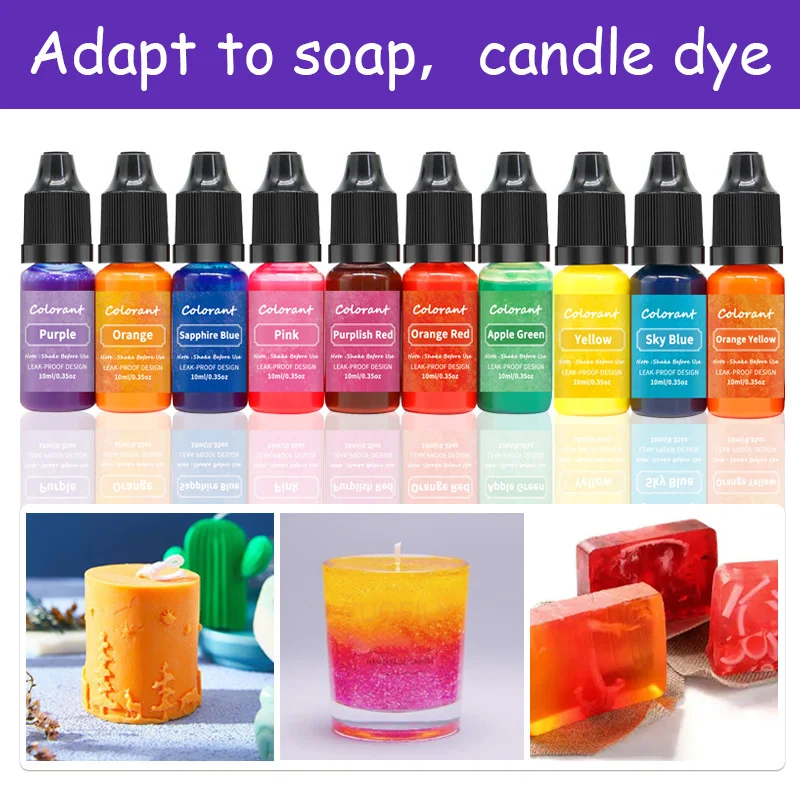 10ml Candle Soap Pigment Liquid Colorant DIY Aromatherapy Candle Resin Coloring Dye Handmade Crafts Jewelry Making Supplies candle dyes kit candle dyes pigment epoxy resin pigment