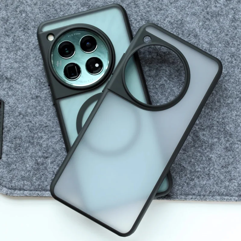 Magnetic Transparent Shockproof Armored Phone Case - Bumper Protection