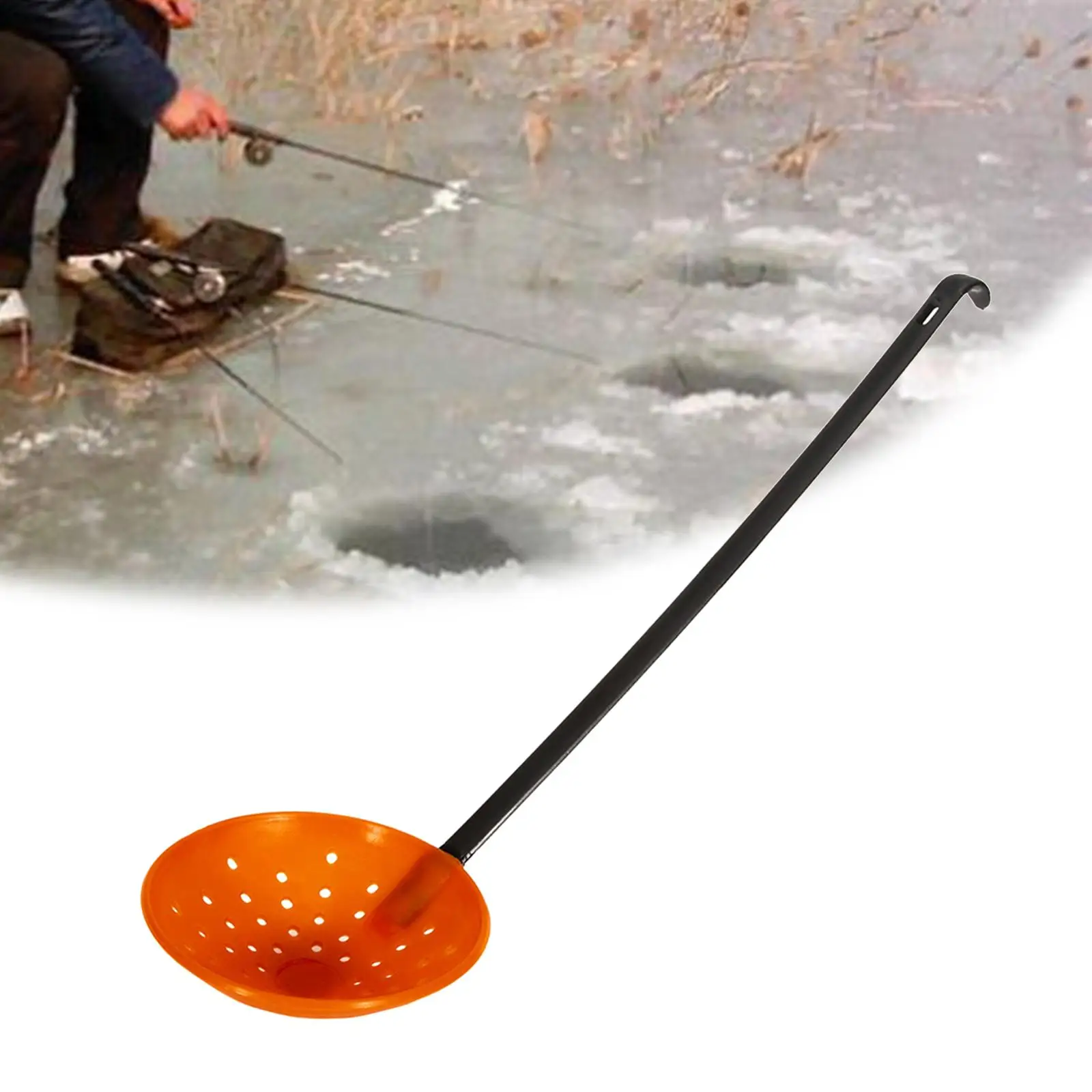 Compact Plastic Ice Fishing Slag Skimmer Spoon Tool for Fishing Box Cooler and Winter Rods Compact Plastic Ice Fishing Slag Skimmer Spoon Tool for Fishing Box Cooler and Winter Rods
