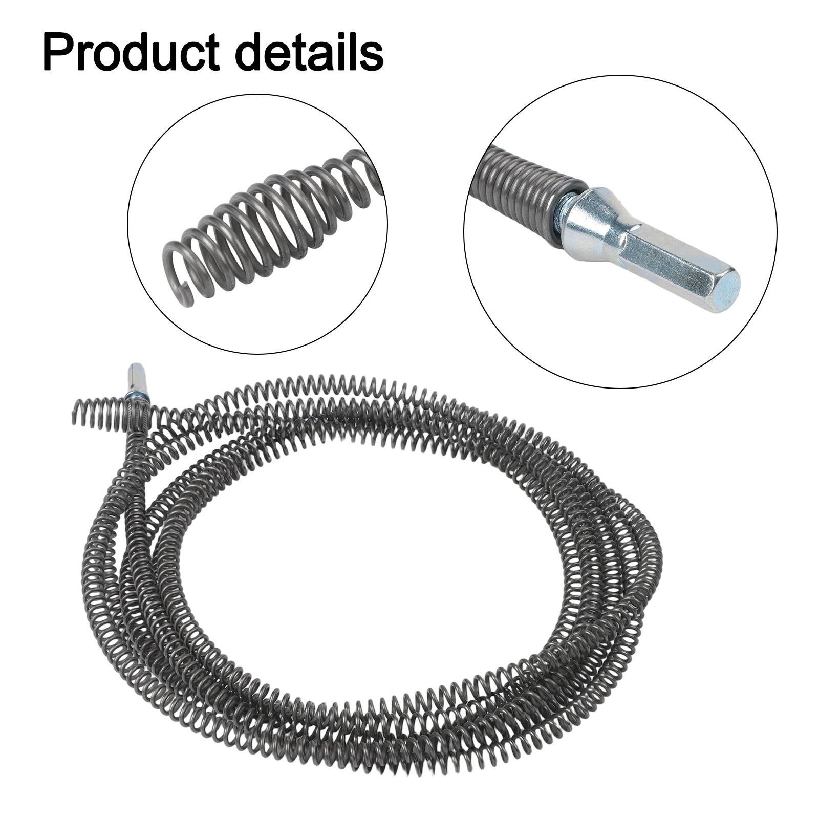 Pipeline Dredging Tool 3/2/1M Spring Electric Drill Connector 16mm Drain Cleaner Home DIY Tools For Pipe Blockage Issues