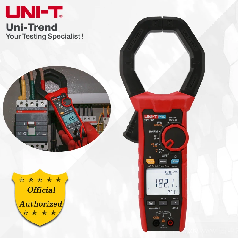 

UNI-T UT219P Smart Power and Harmonics Clamp Meter;Harmonic Analysis/Power Factor/Phase Angle/AC Voltage, Current Test